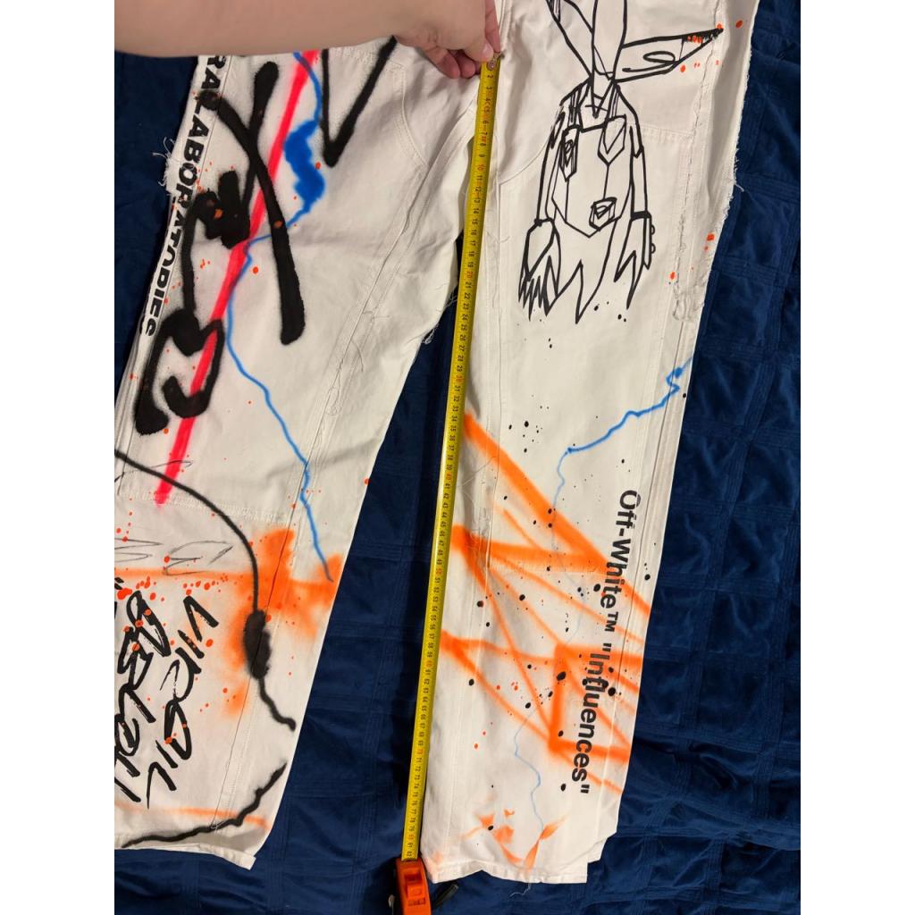 パンツ OFF-WHITE S OFF-WHITE Белые хлопковые джинсы для мужчин – купить онлайн с