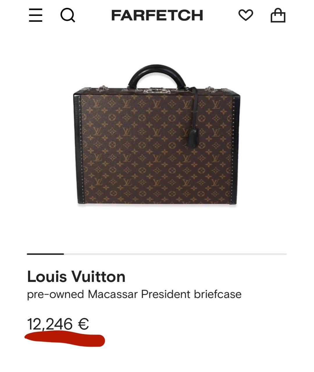 Louis Vuitton pre-owned Macassar President Briefcase - Farfetch