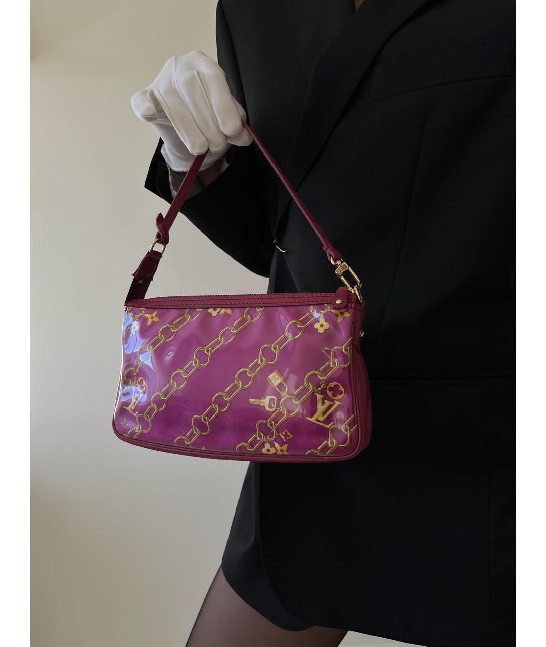 Louis Vuitton Limited Edition Fuchsia Monogram Charms Pochette Bag Louis  Vuitton