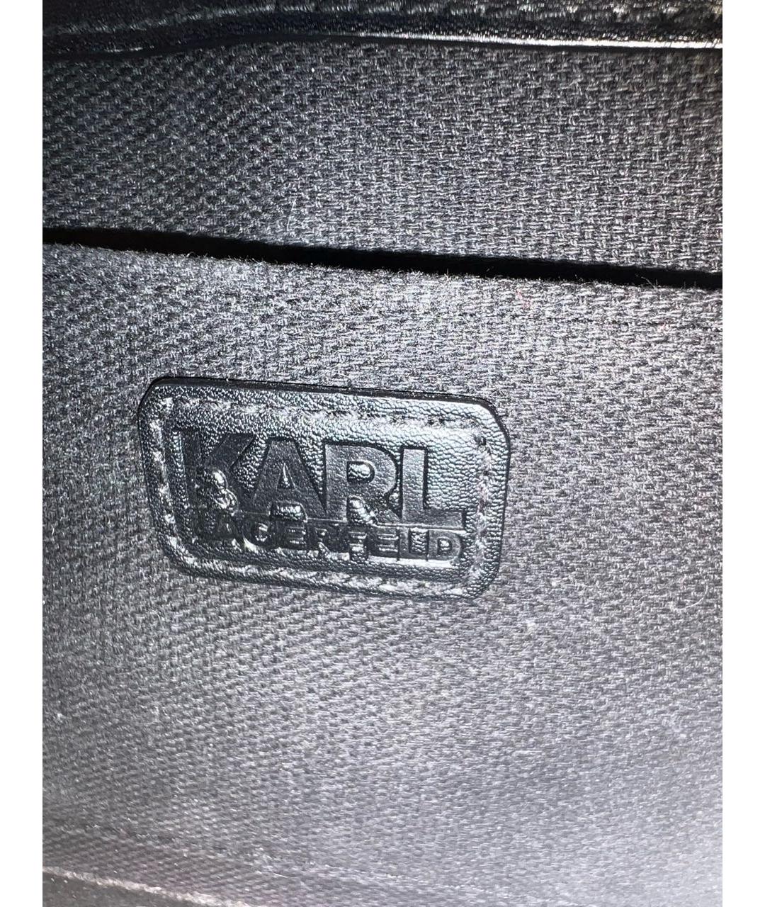 KARL LAGERFELD Черная сумка через плечо из искусственной кожи, фото 5