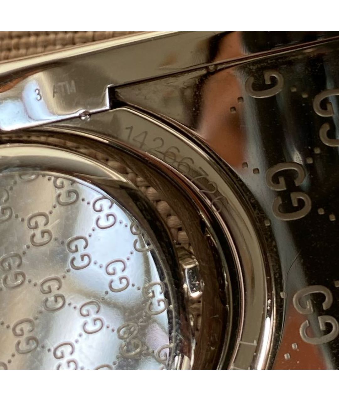 GUCCI Серебряные стальные часы, фото 5