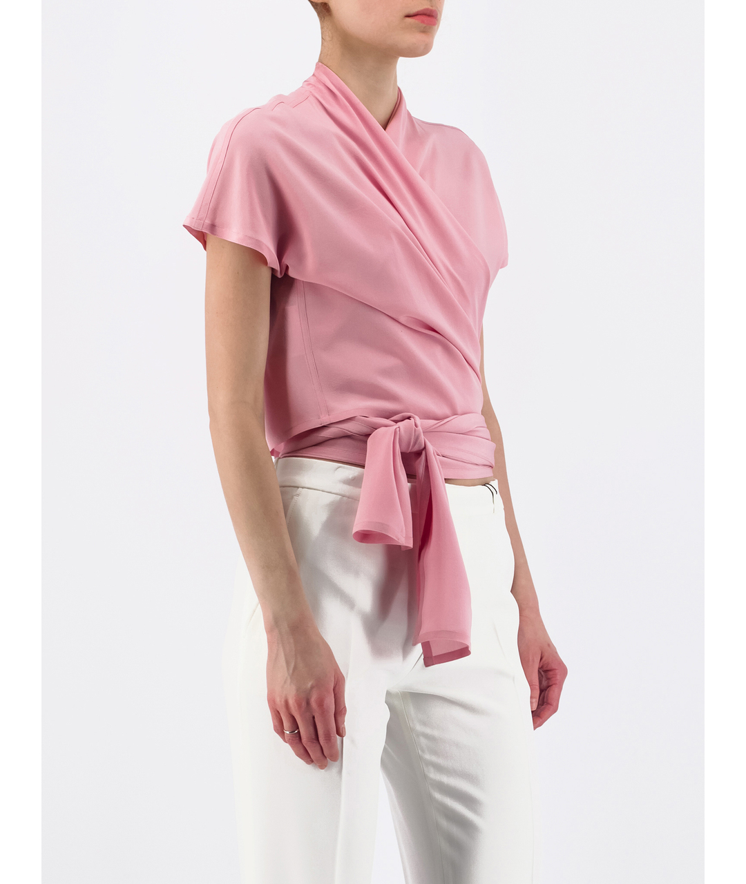 ERMANNO SCERVINO Розовая шелковая рубашка, фото 2