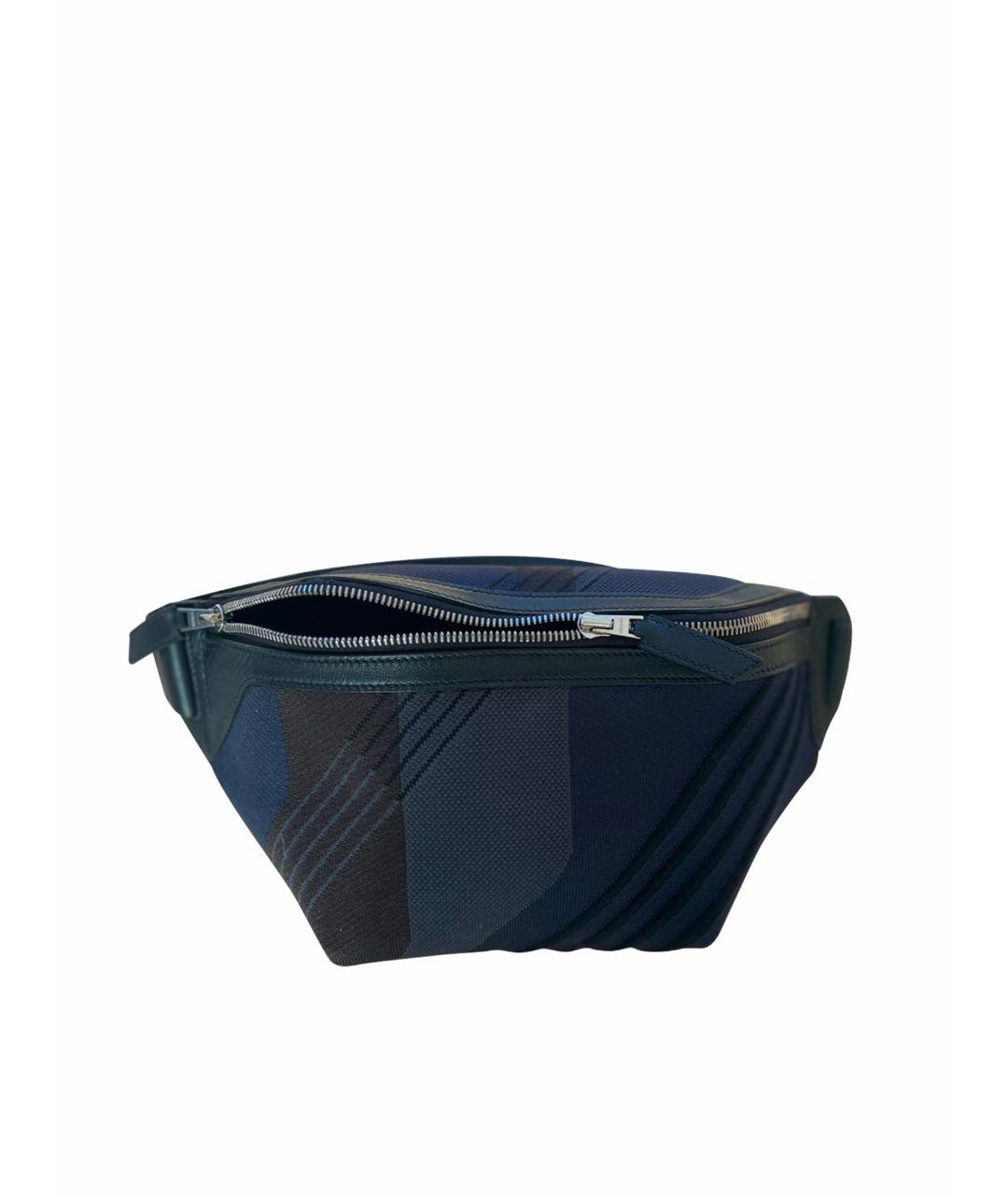HERMES PRE-OWNED Темно-синяя пелетеная поясная сумка, фото 1