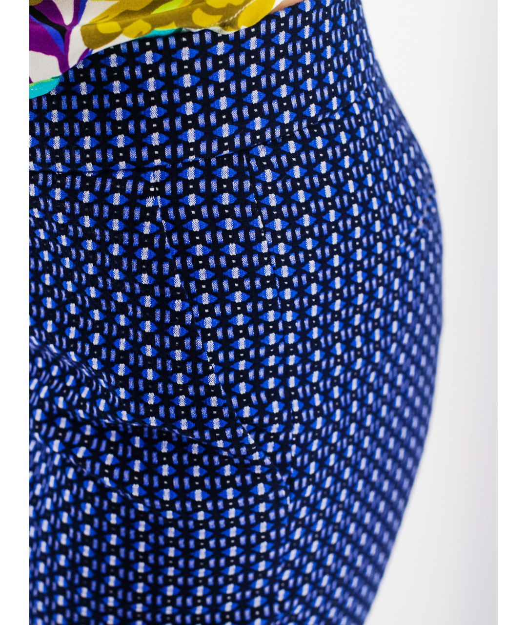 ETRO Синие хлопковые прямые брюки, фото 4