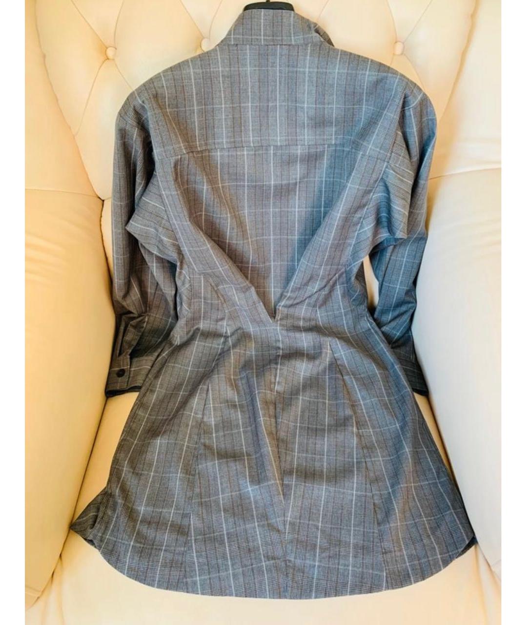 ISABEL MARANT ETOILE Серое шерстяное повседневное платье, фото 2