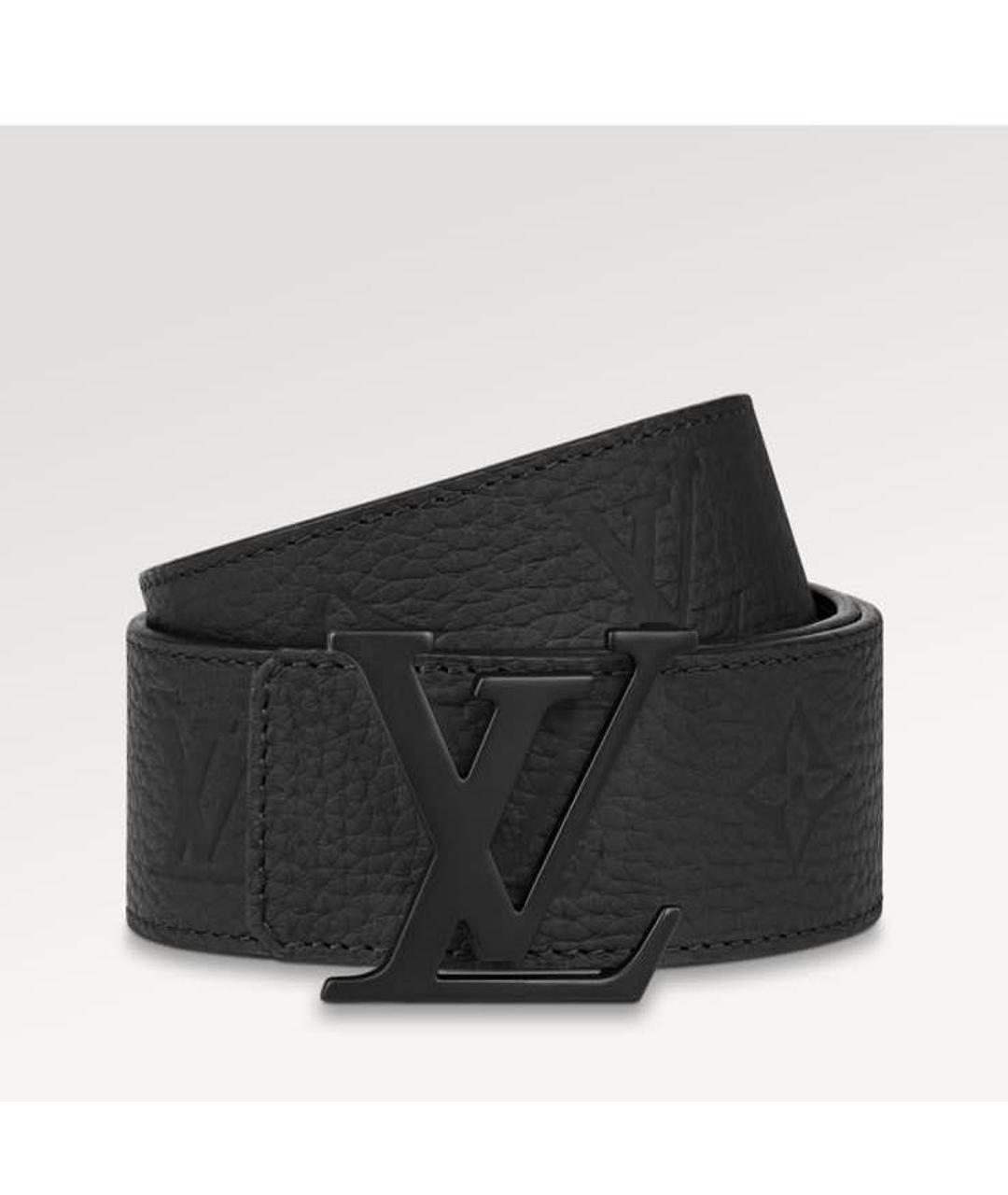 LOUIS VUITTON Черный кожаный ремень, фото 8