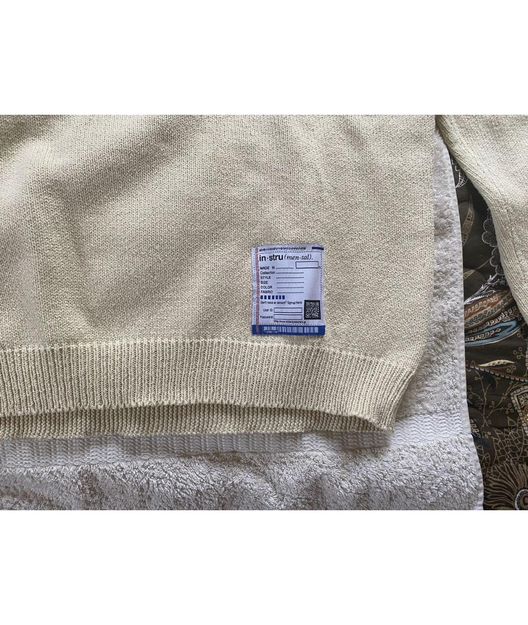 MAISON MIHARA YASUHIRO Белый хлопковый джемпер / свитер, фото 4