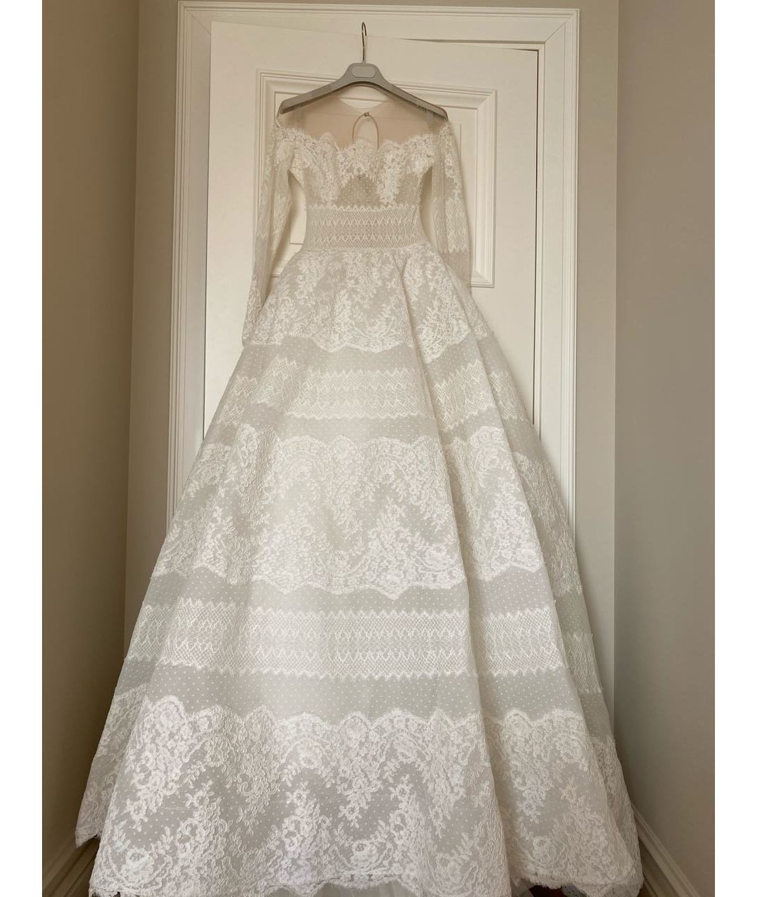 ZUHAIR MURAD Белое кружевное свадебное платье, фото 9