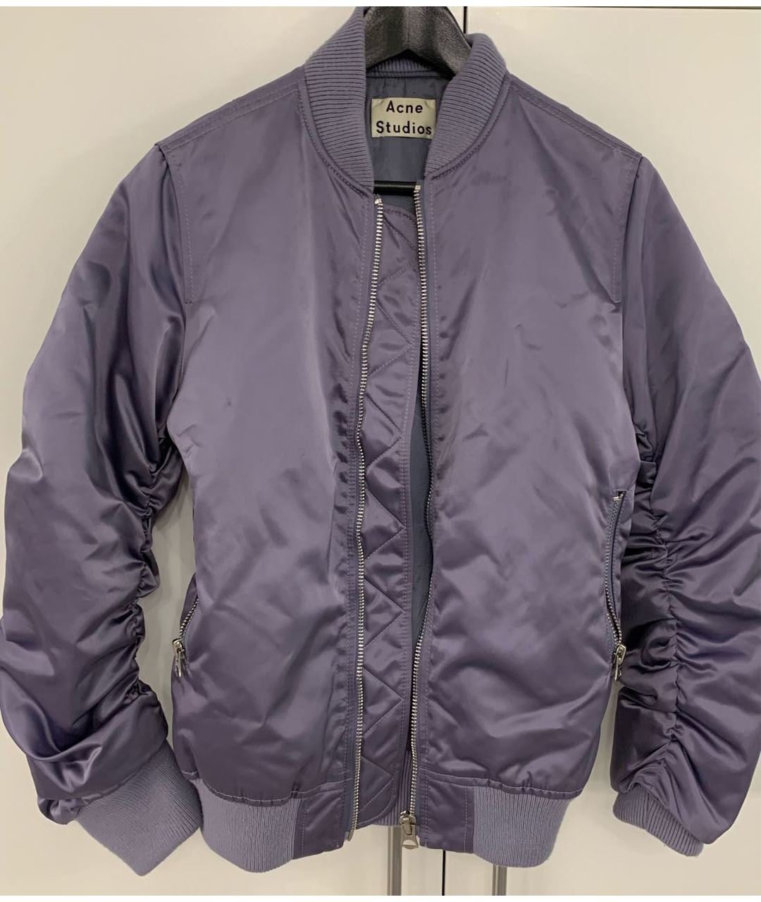 ACNE STUDIOS Фиолетовая шелковая куртка, фото 6