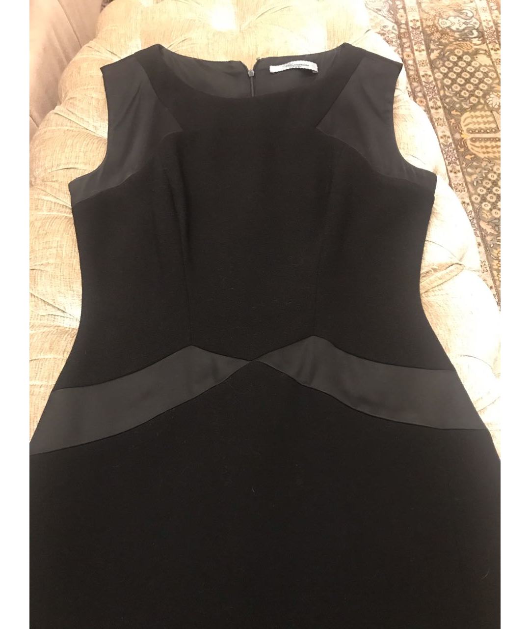 BLUMARINE Черное шерстяное повседневное платье, фото 4