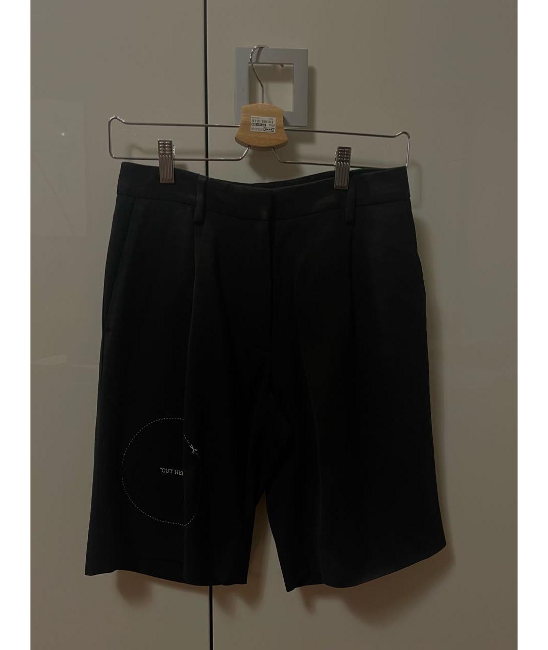 OFF-WHITE Черные хлопковые шорты, фото 3