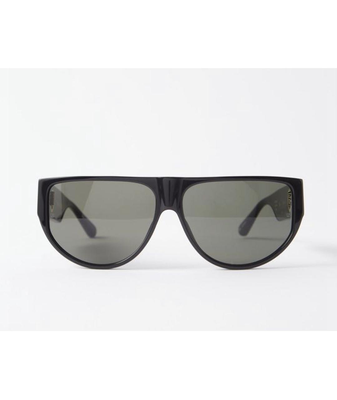 LINDA FARROW Черные пластиковые солнцезащитные очки, фото 8