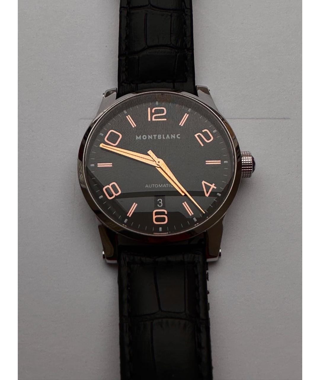MONTBLANC Черные стальные часы, фото 3
