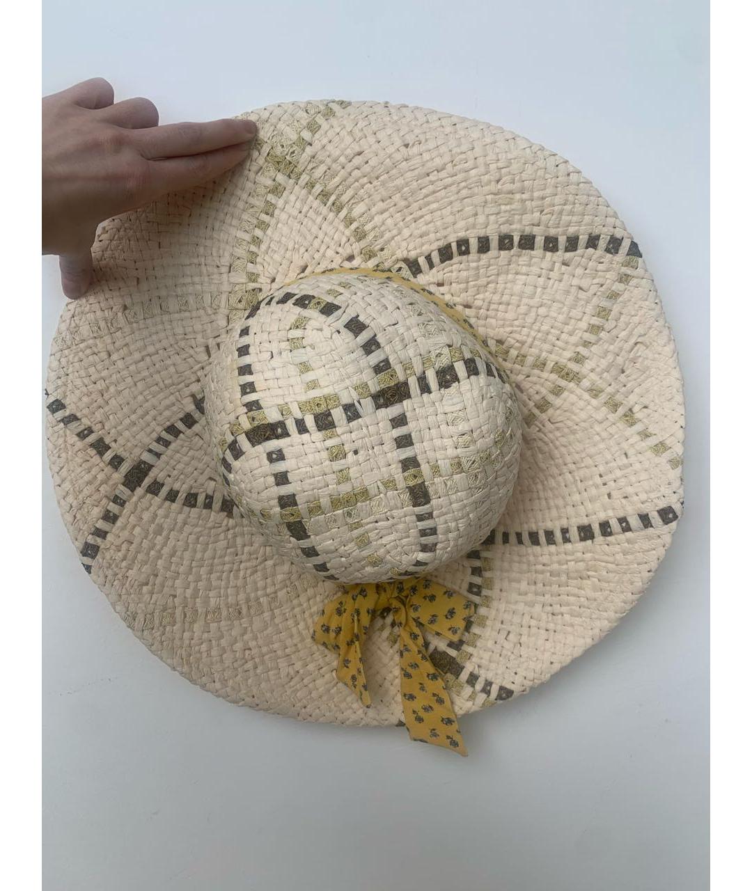 LA PERLA Желтая соломенная шляпа, фото 3