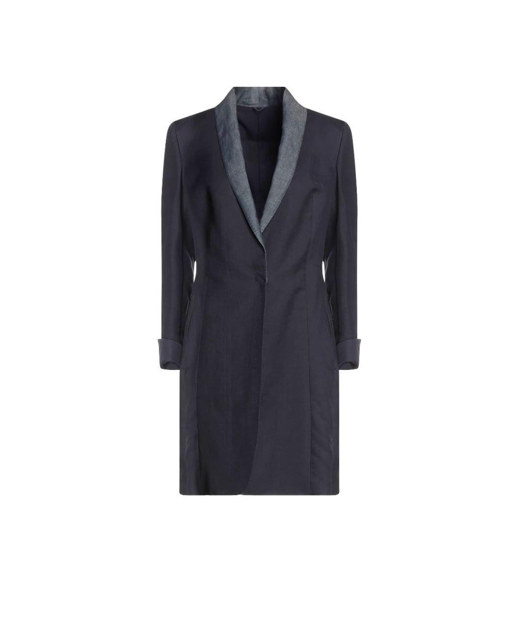 BRUNELLO CUCINELLI Темно-синий шелковый жакет/пиджак, фото 9