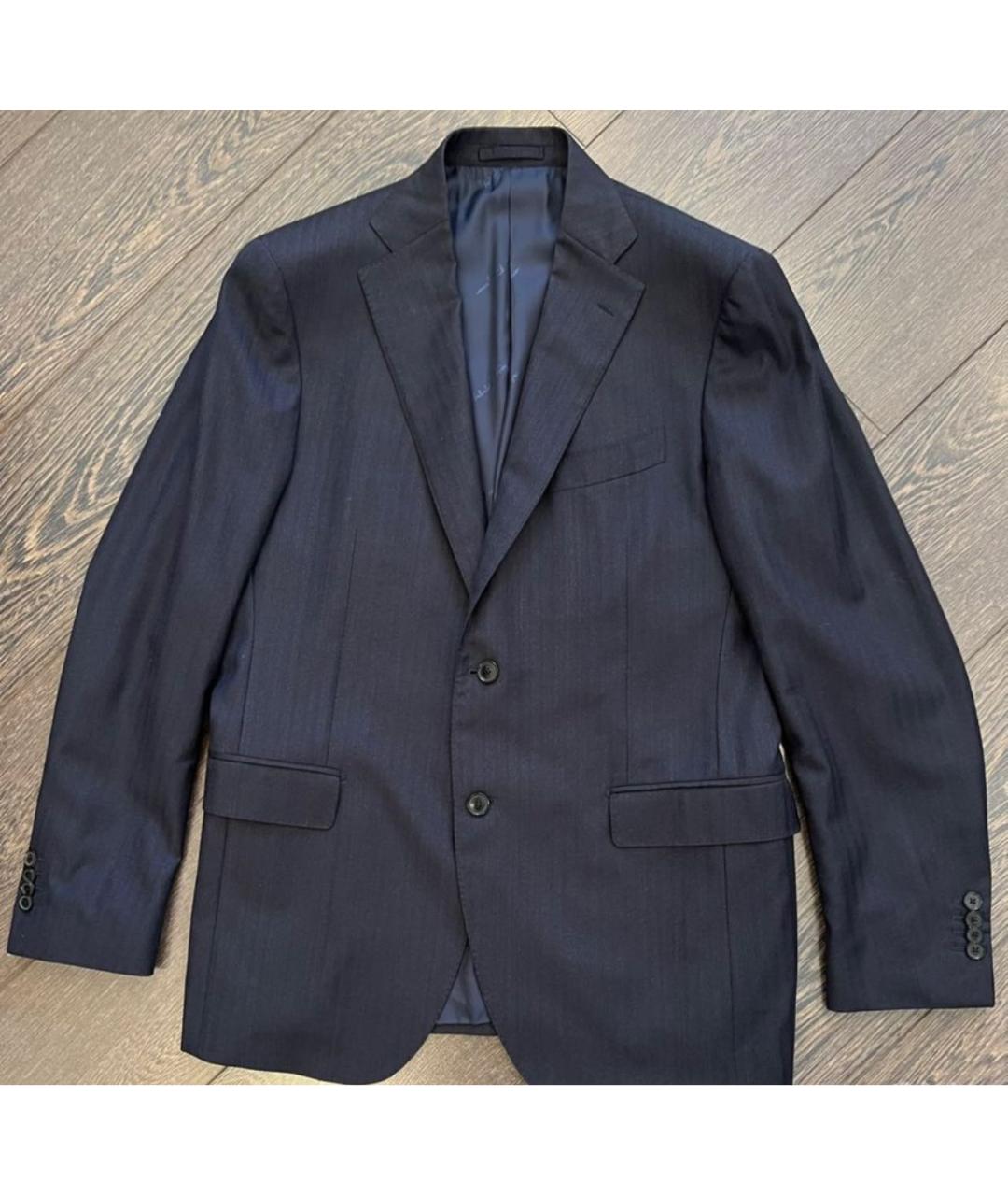 SALVATORE FERRAGAMO Темно-синий шерстяной пиджак, фото 6
