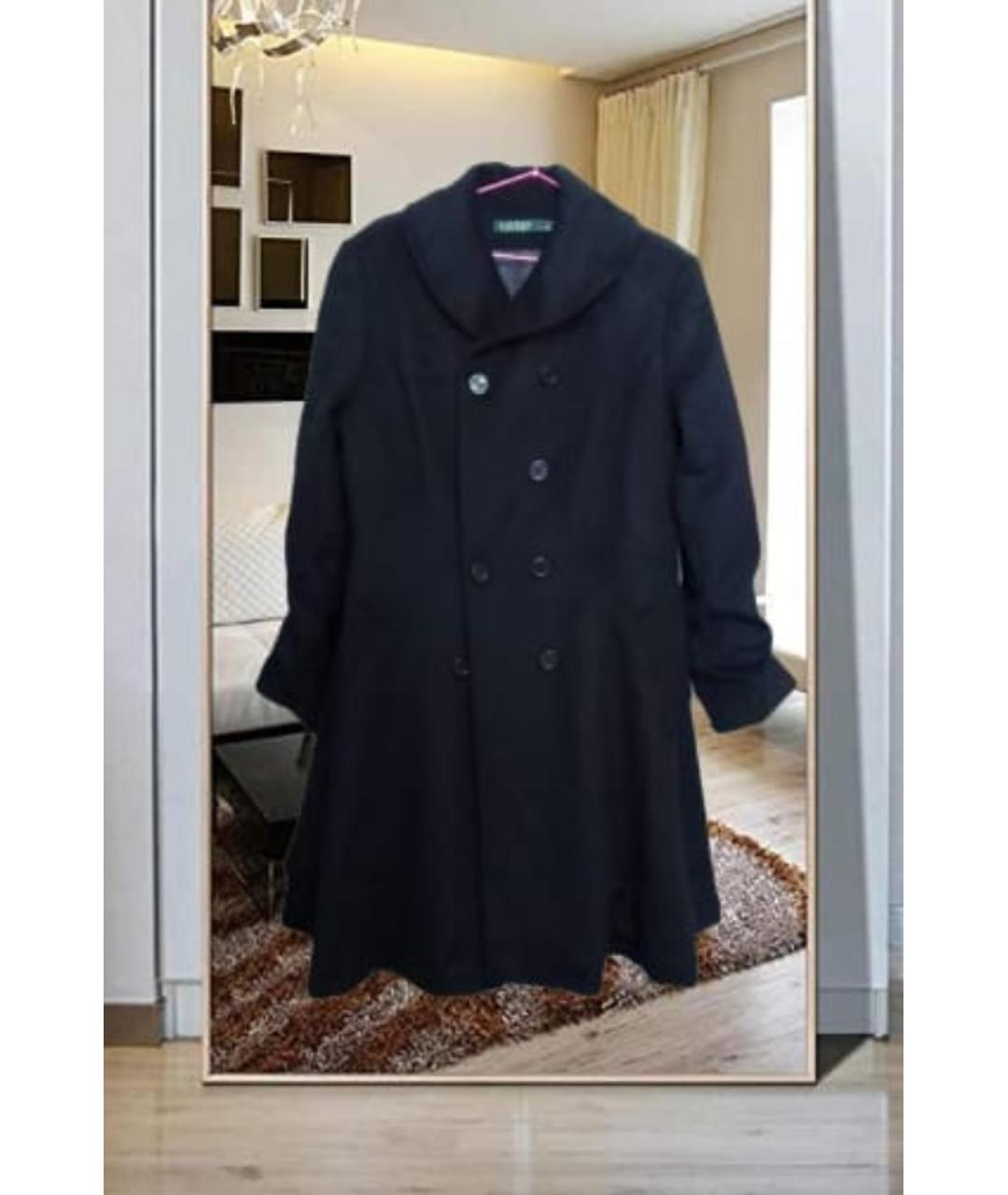 RALPH LAUREN Черное шерстяное пальто, фото 9