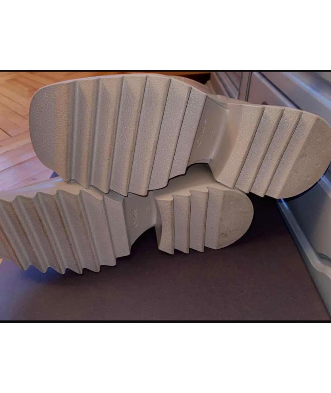 CHLOE Бежевые резиновые сапоги, фото 6