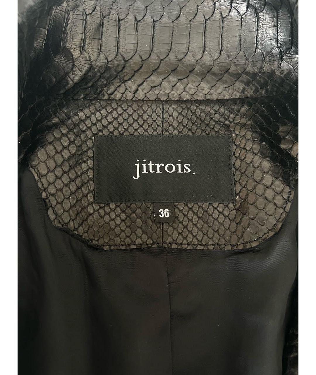 JITROIS Черная куртка из экзотической кожи, фото 4