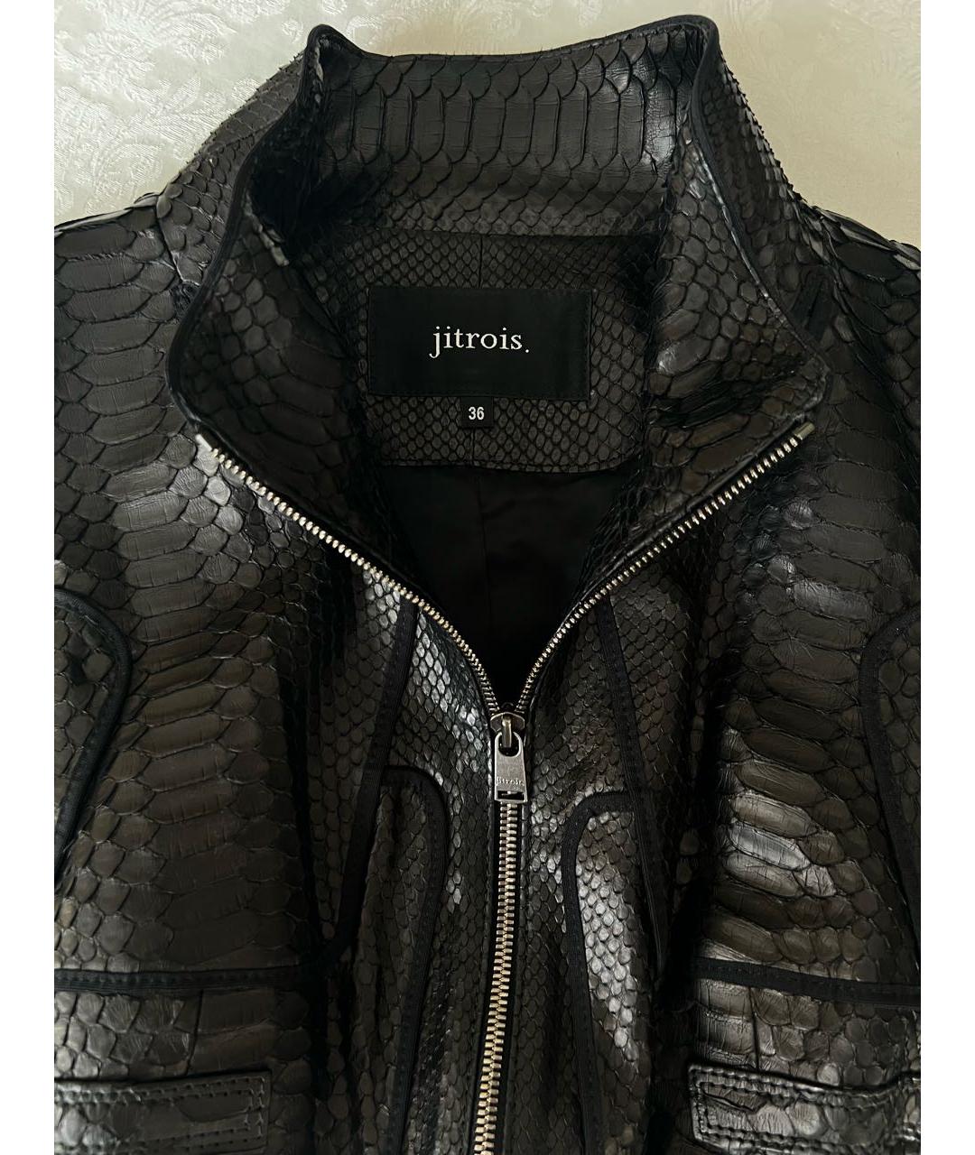 JITROIS Черная куртка из экзотической кожи, фото 3