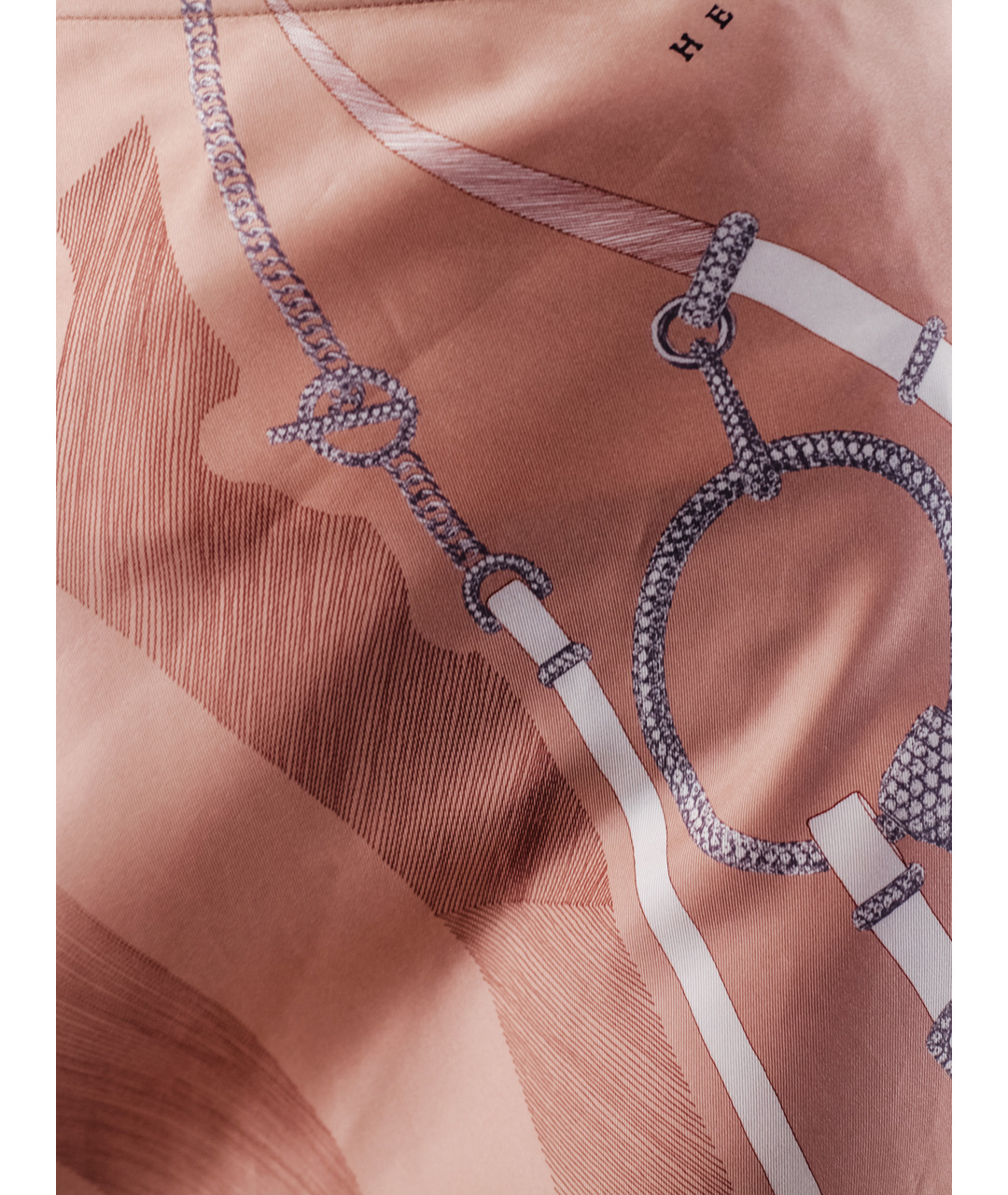 HERMES PRE-OWNED Бежевая шелковая юбка миди, фото 4