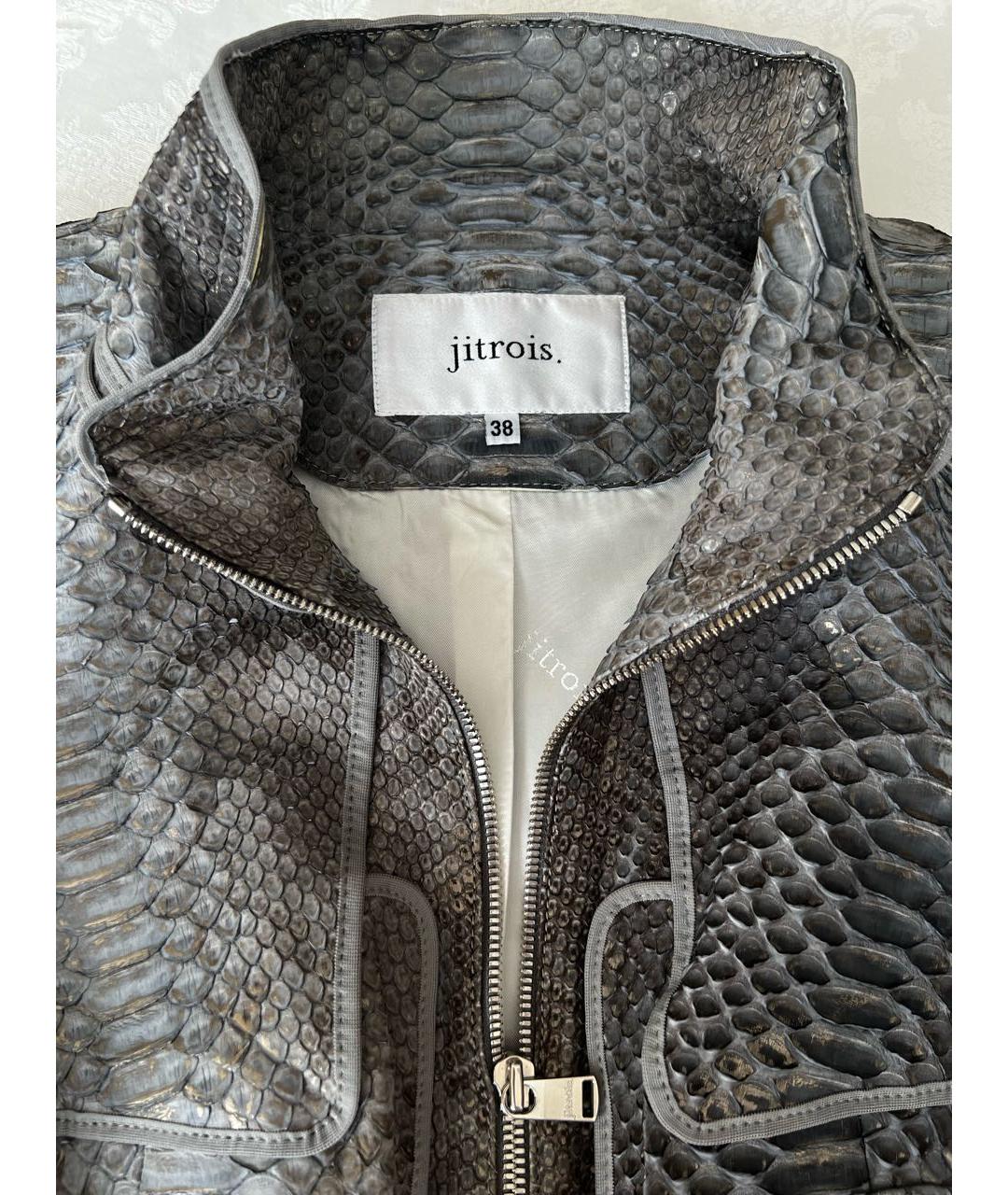 JITROIS Серая куртка из экзотической кожи, фото 3
