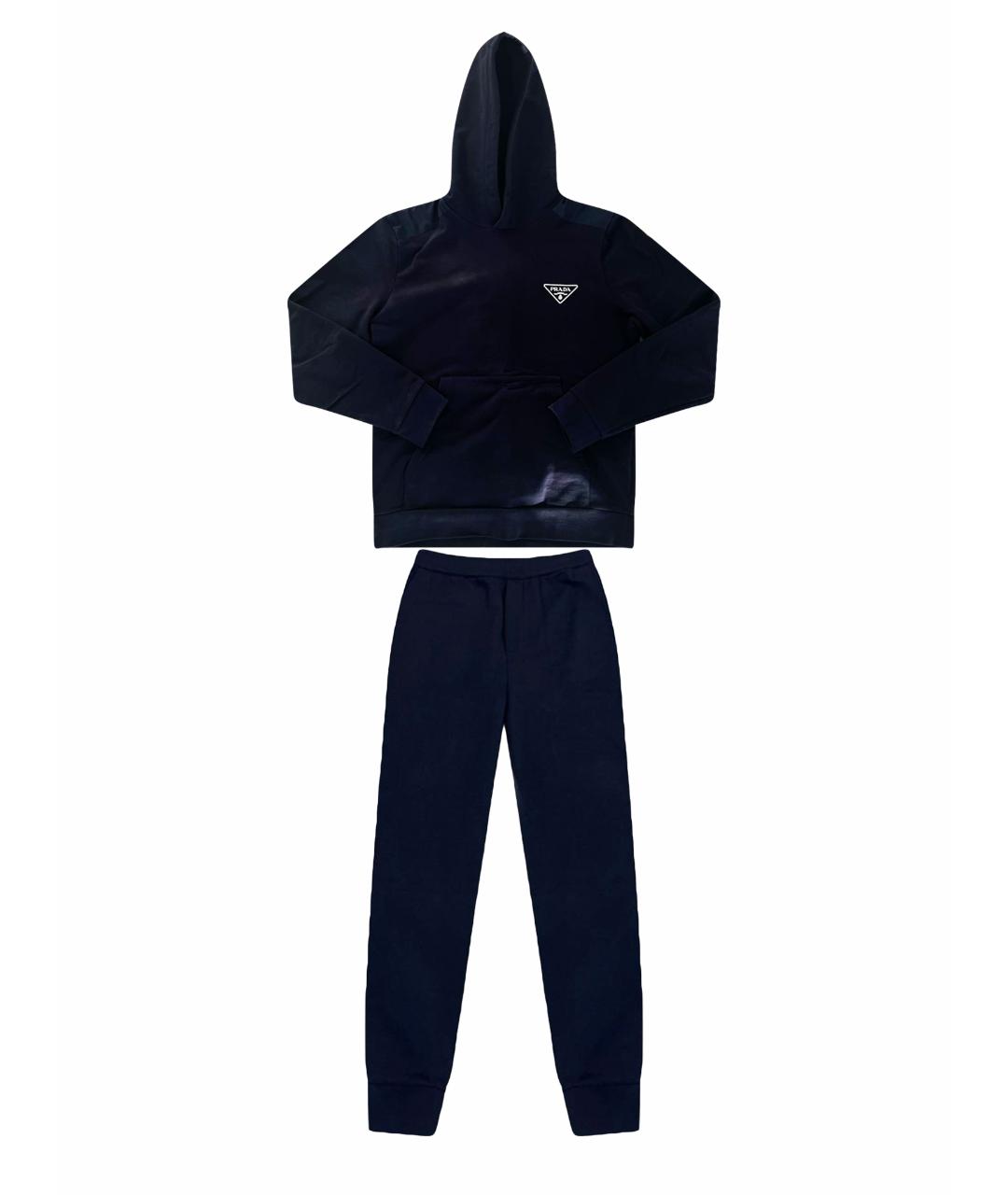 PRADA Темно-синий повседневный костюм, фото 1