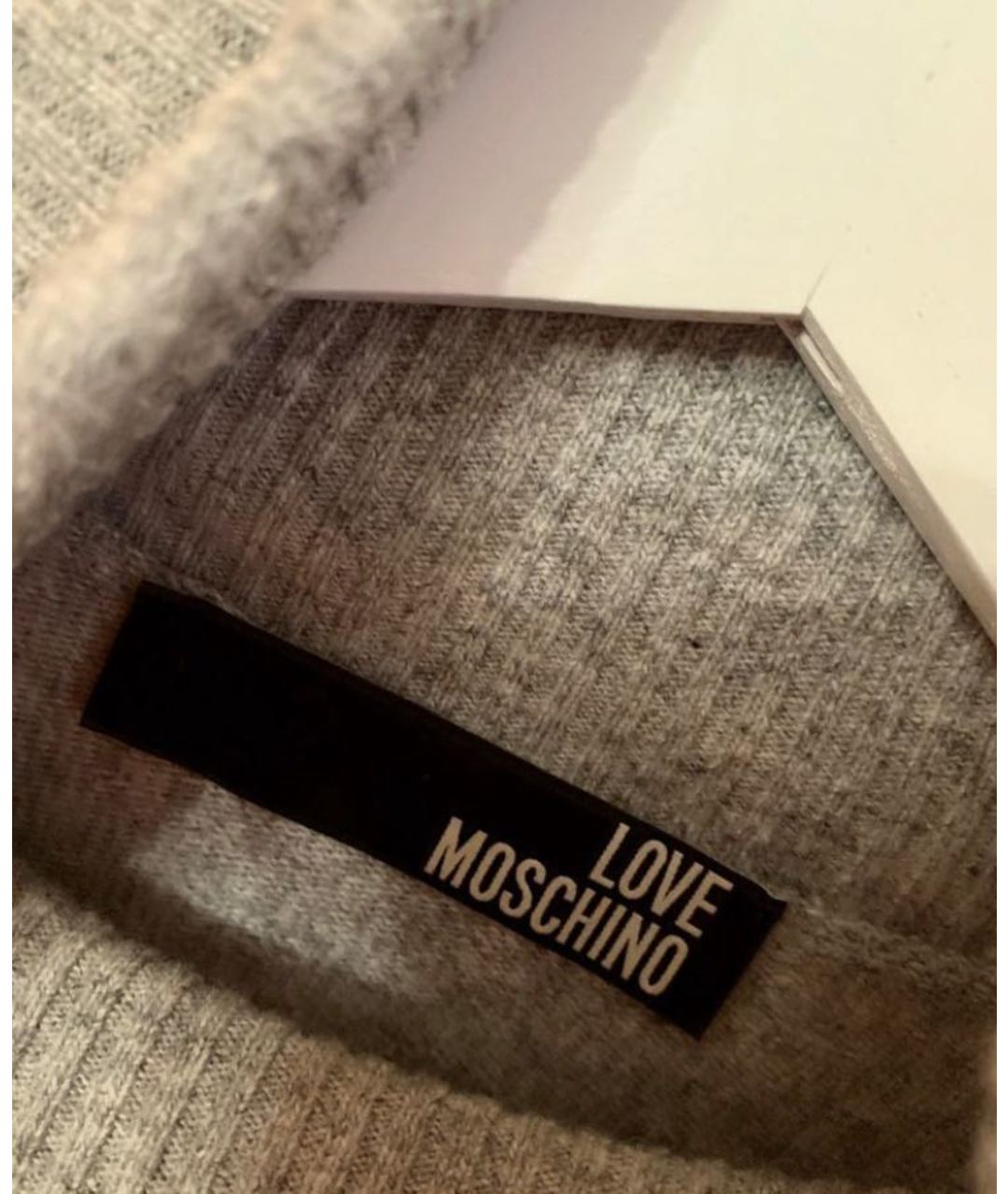 LOVE MOSCHINO Серый шерстяной джемпер / свитер, фото 2