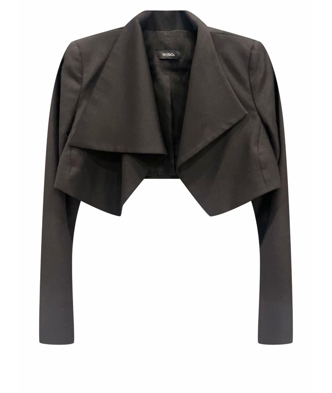 MAX&CO Черный шерстяной жакет/пиджак, фото 1