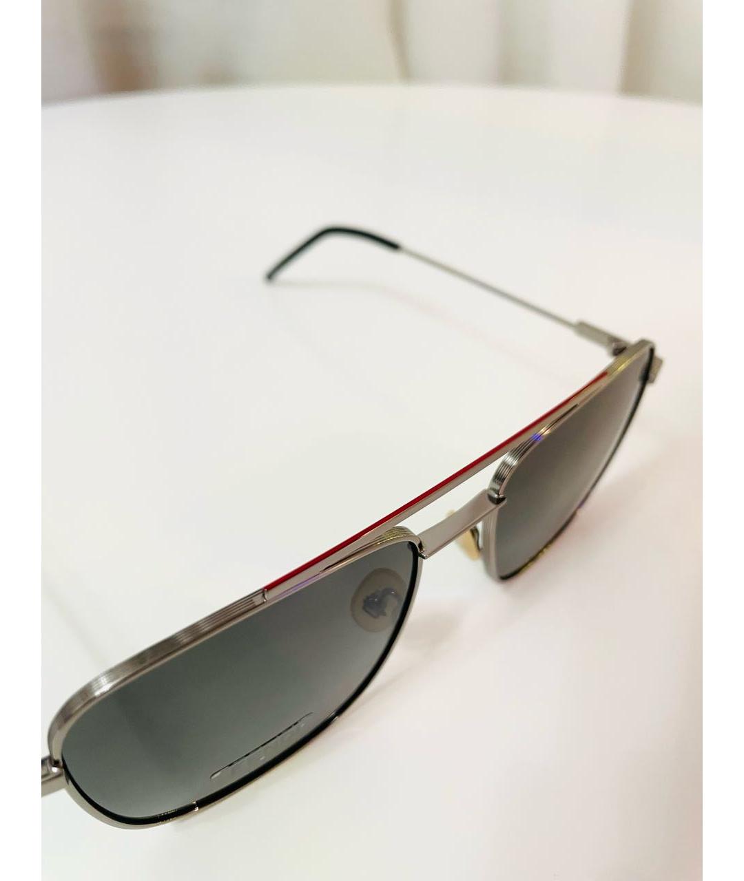 FENDI Антрацитовые металлические солнцезащитные очки, фото 2