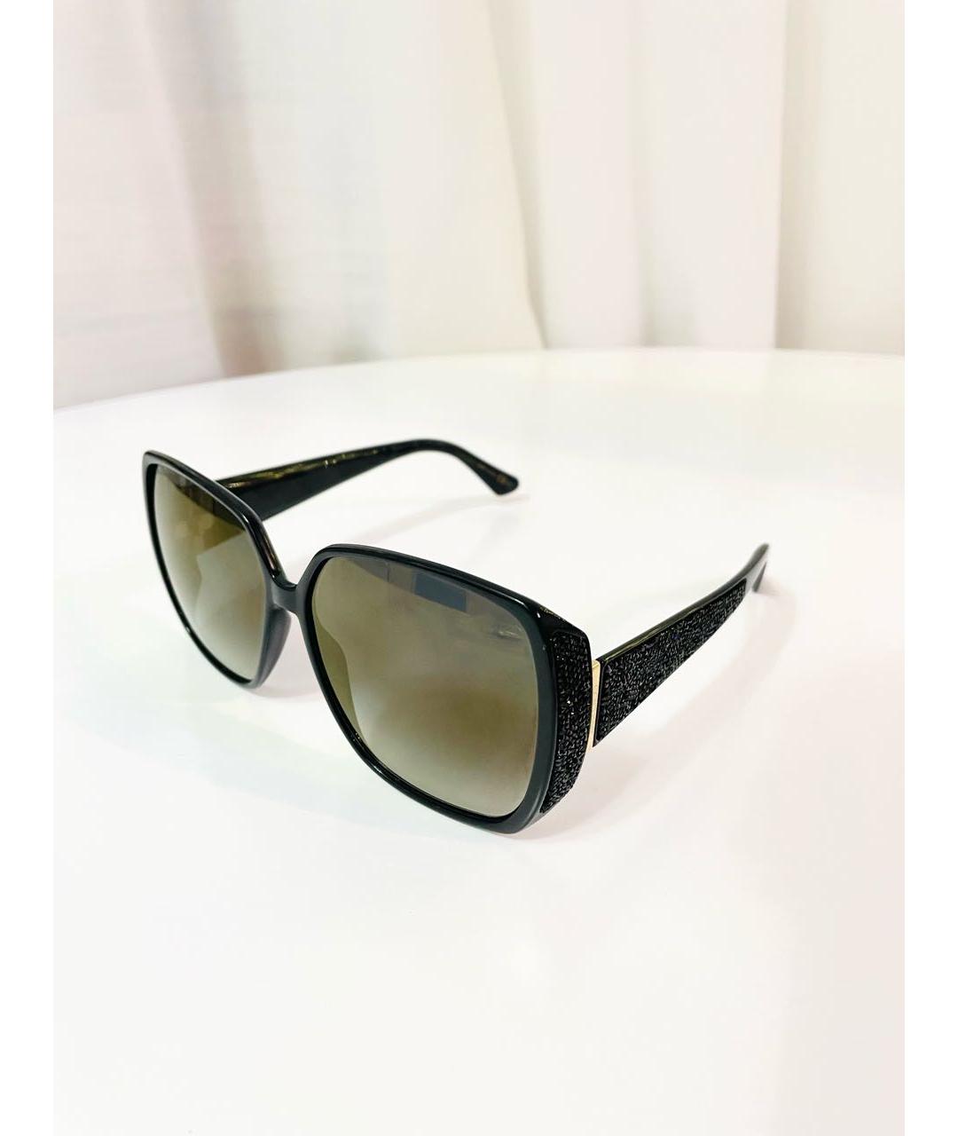 JIMMY CHOO Черные пластиковые солнцезащитные очки, фото 3