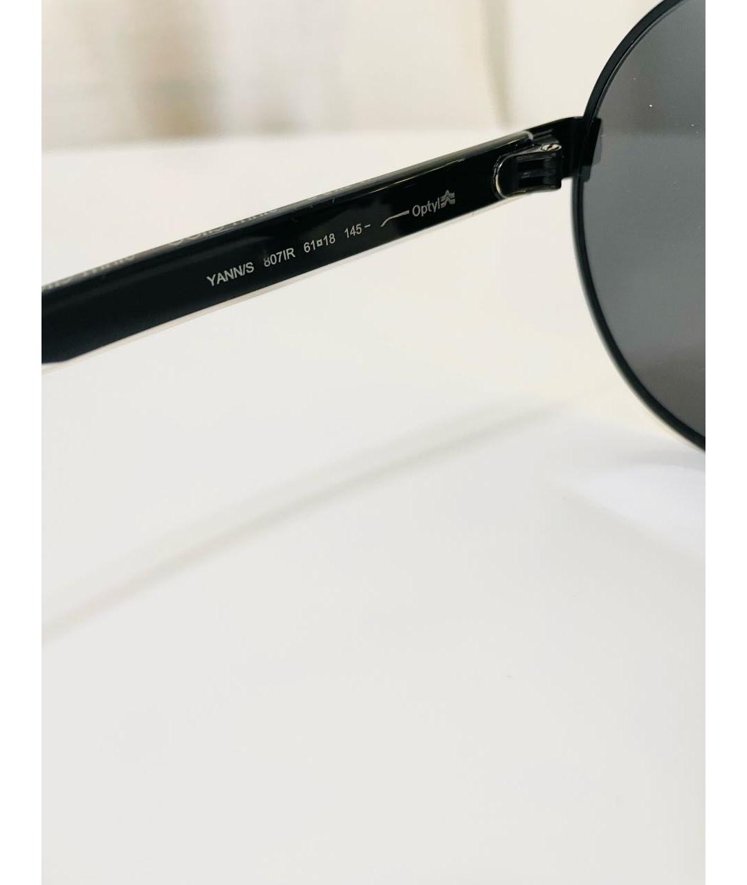 JIMMY CHOO Антрацитовые пластиковые солнцезащитные очки, фото 6