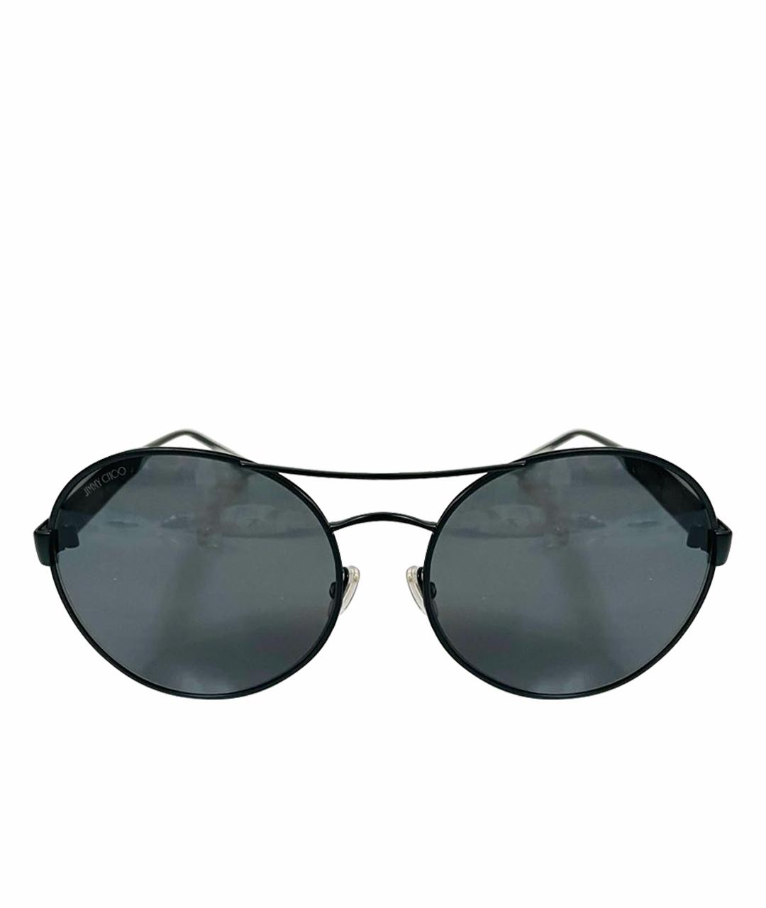JIMMY CHOO Антрацитовые пластиковые солнцезащитные очки, фото 1