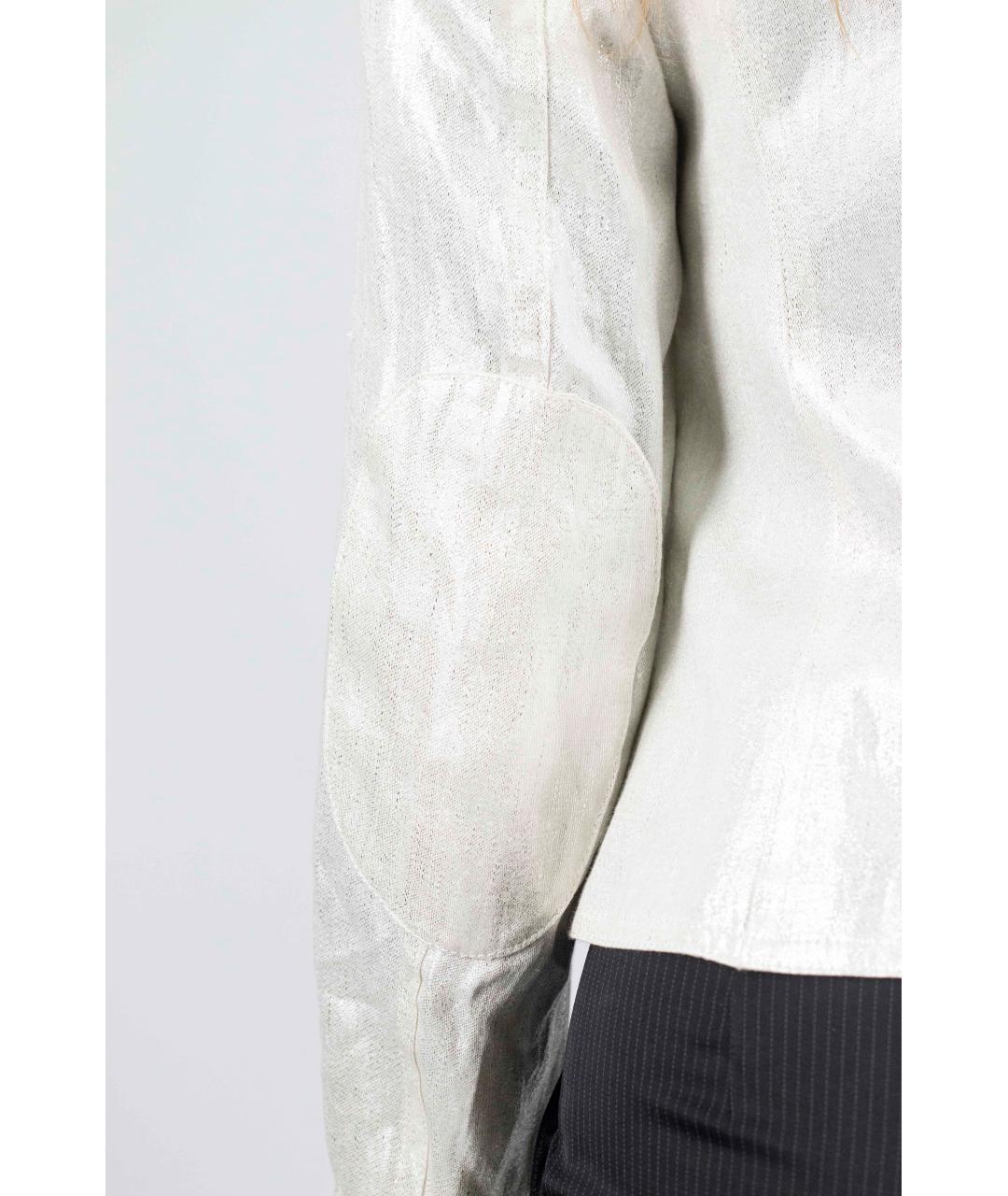 ARMANI COLLEZIONI Белый льняной жакет/пиджак, фото 8