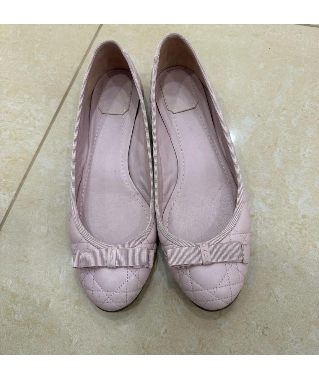 CHRISTIAN DIOR PRE-OWNED Розовые кожаные балетки, фото 2