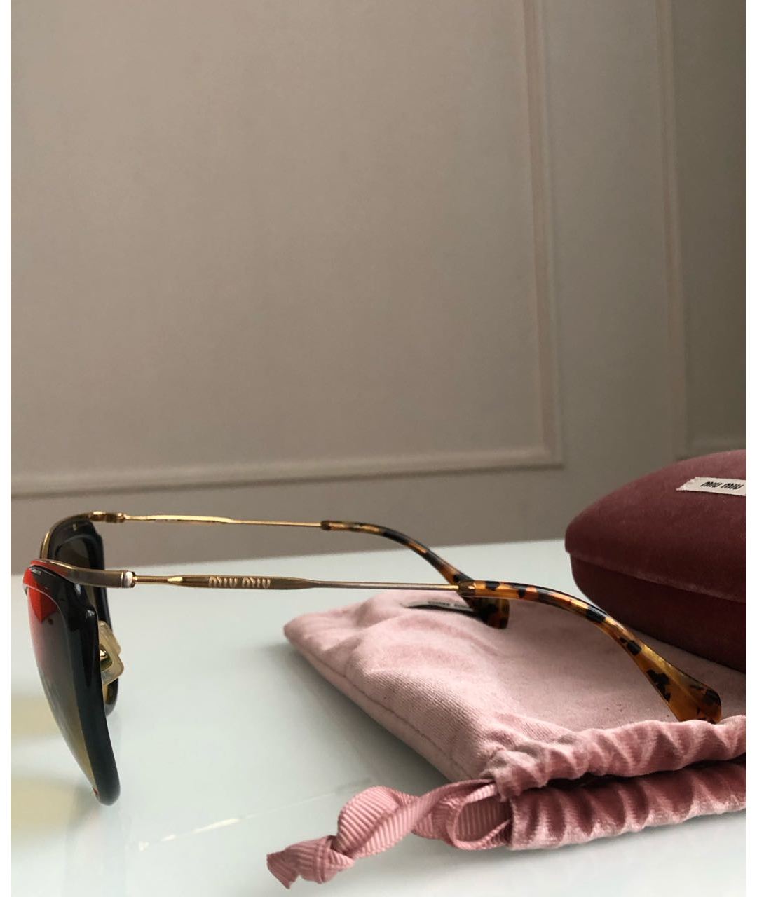MIU MIU Коричневые солнцезащитные очки, фото 2
