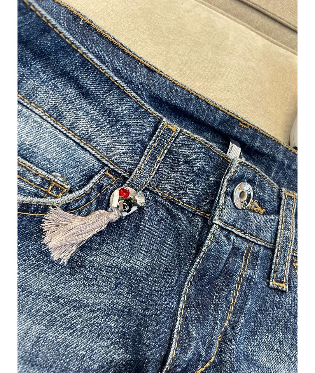 LIU JO Синие хлопко-полиэстеровые джинсы клеш, фото 4