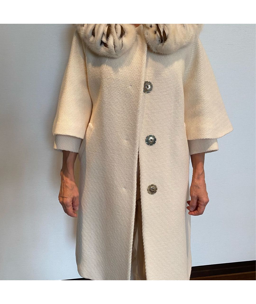 FENDI Бежевое шерстяное пальто, фото 6