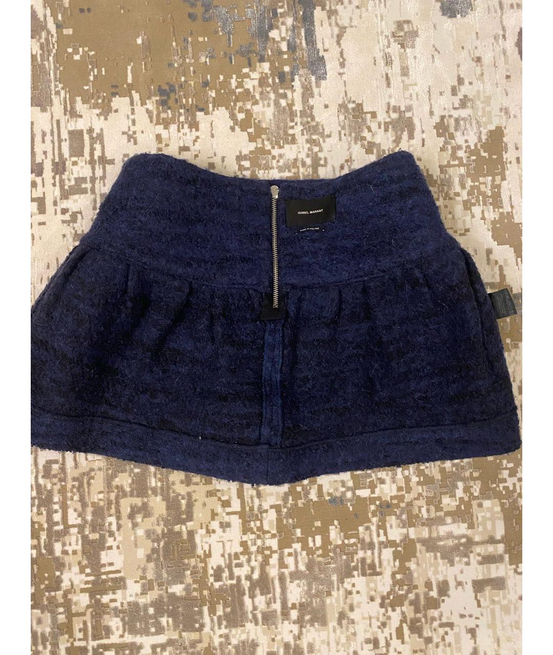 ISABEL MARANT Темно-синяя юбка мини, фото 3