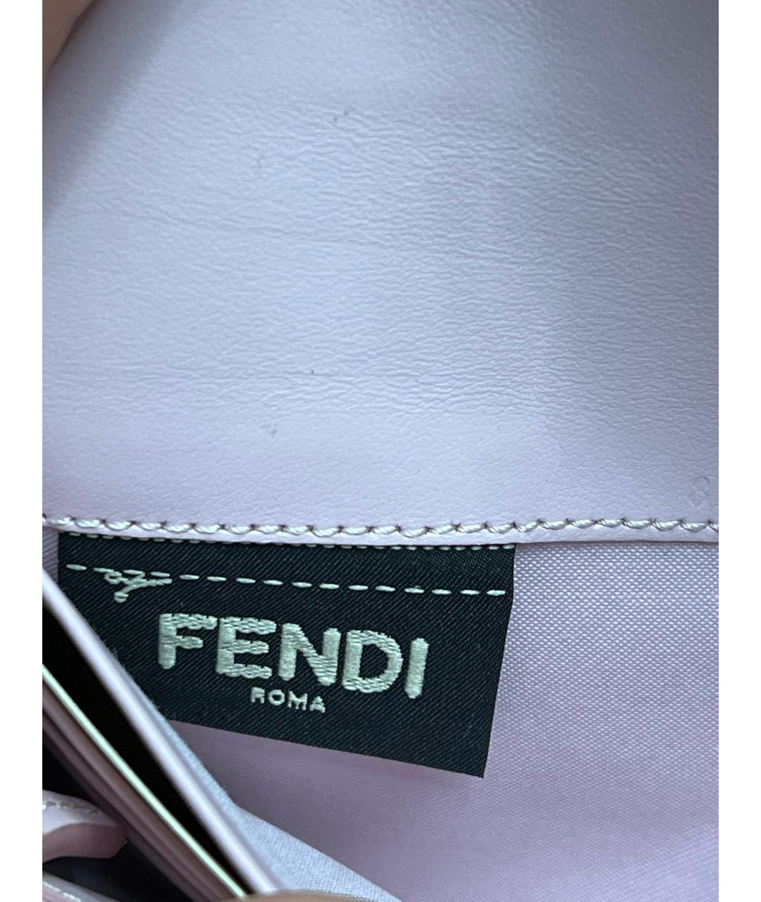 FENDI Розовый кожаный кошелек, фото 5