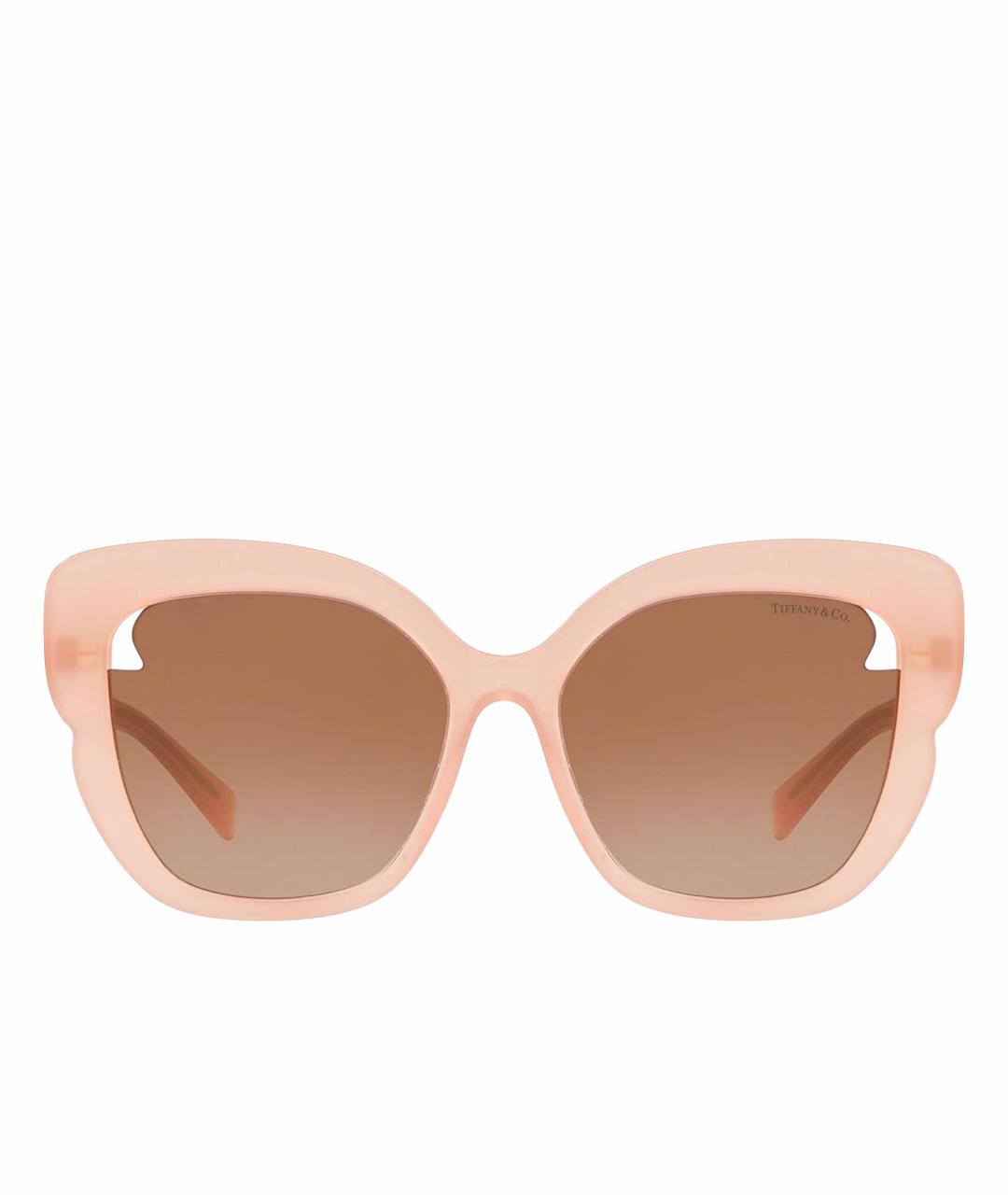 TIFFANY&CO Бежевые пластиковые солнцезащитные очки, фото 1