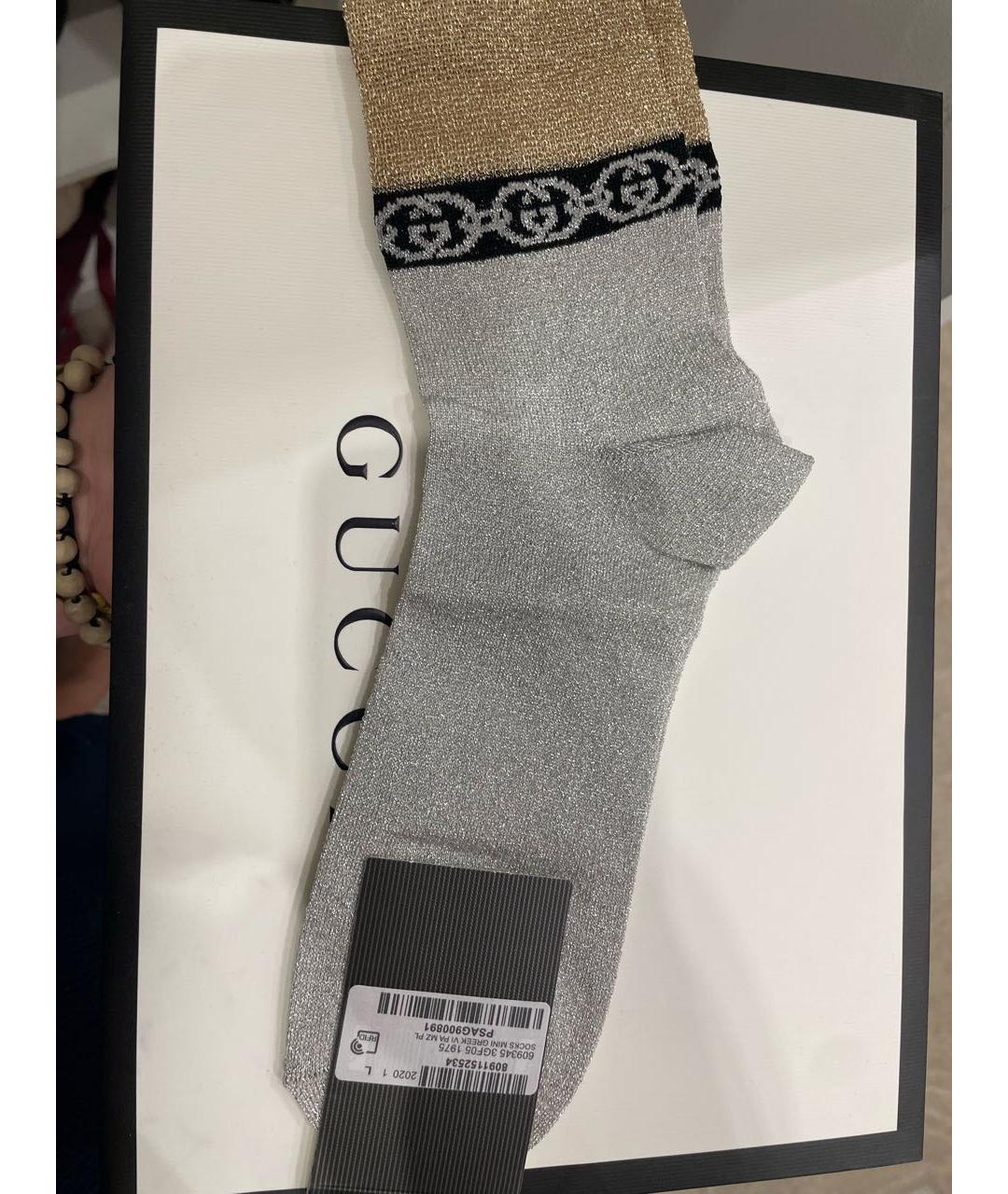 GUCCI Белые носки, чулки и колготы, фото 2