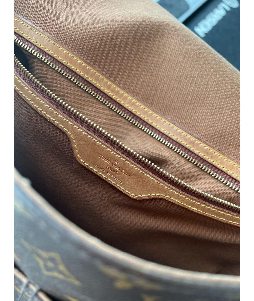 LOUIS VUITTON PRE-OWNED Коричневый кожаный портфель, фото 4