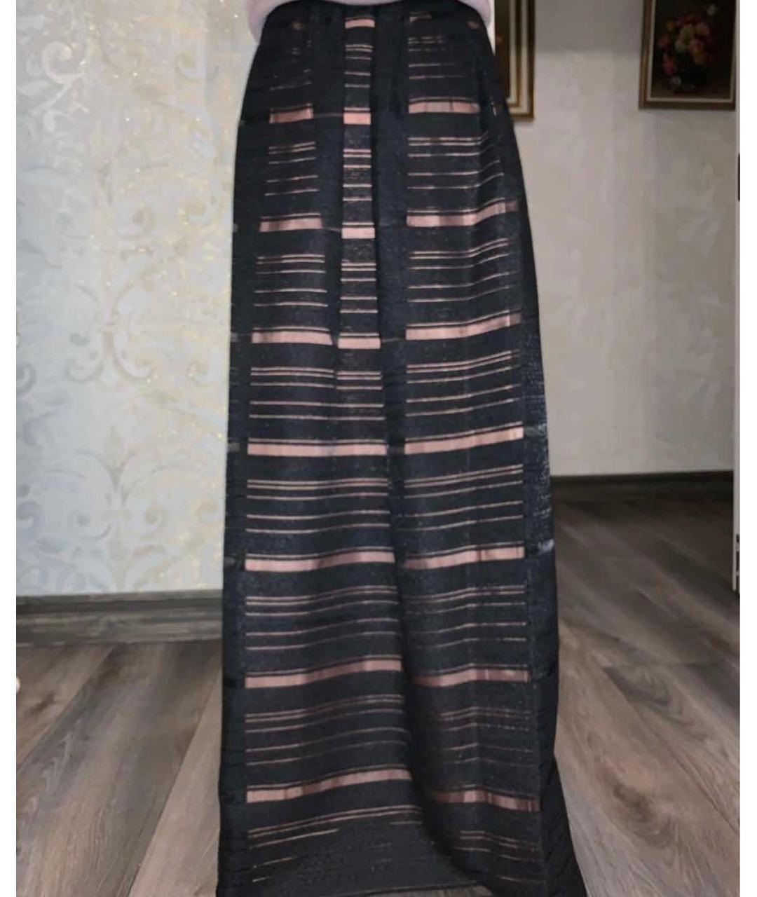 MAX MARA Черная полиэстеровая юбка макси, фото 5