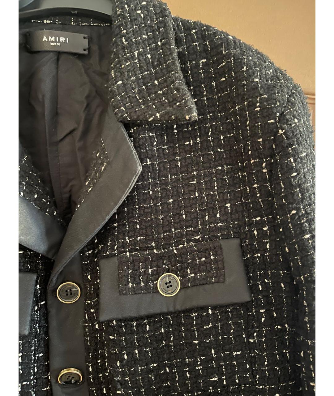 AMIRI Черный шерстяной пиджак, фото 4