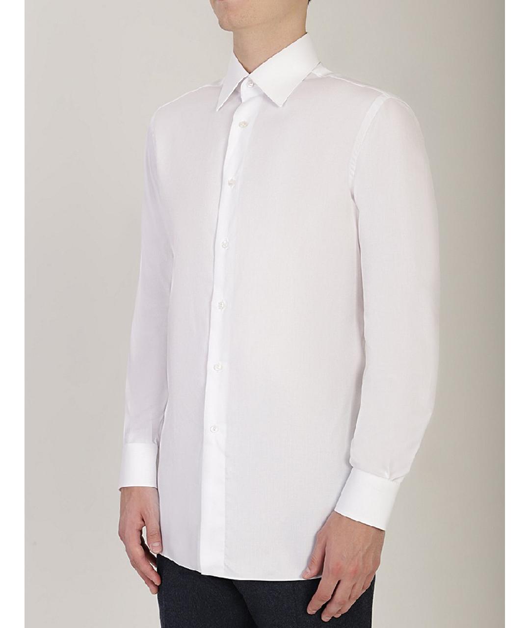 BRIONI Белая хлопковая классическая рубашка, фото 4