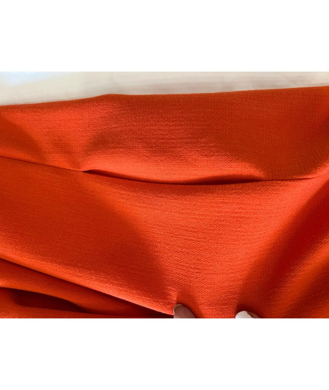 EMILIO PUCCI Оранжевое шерстяное повседневное платье, фото 5