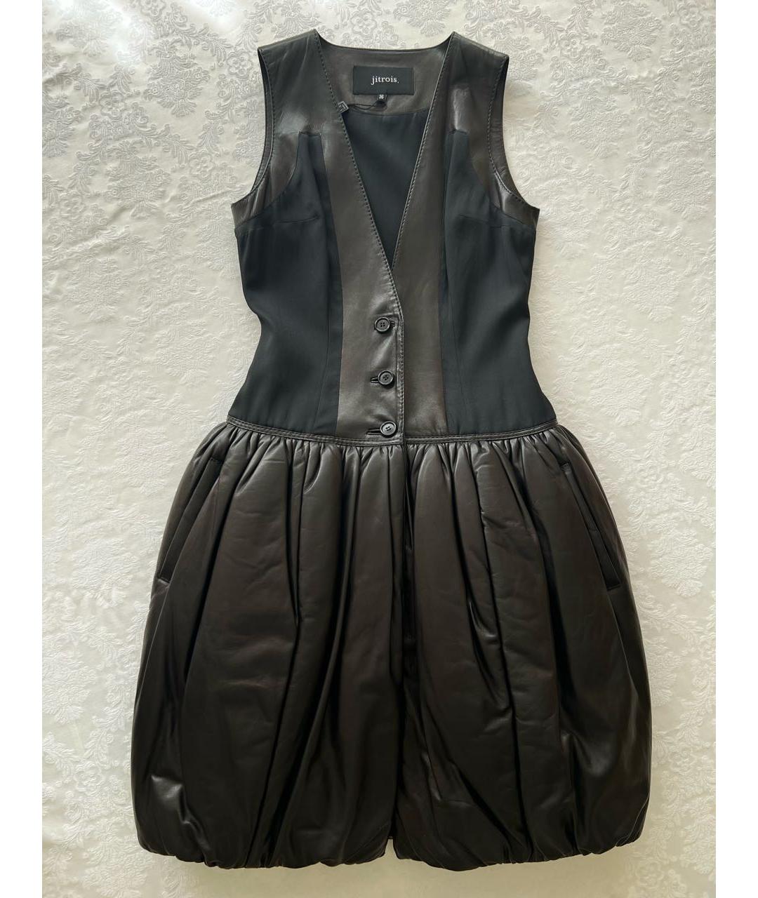 JITROIS Черное кожаное платье, фото 6