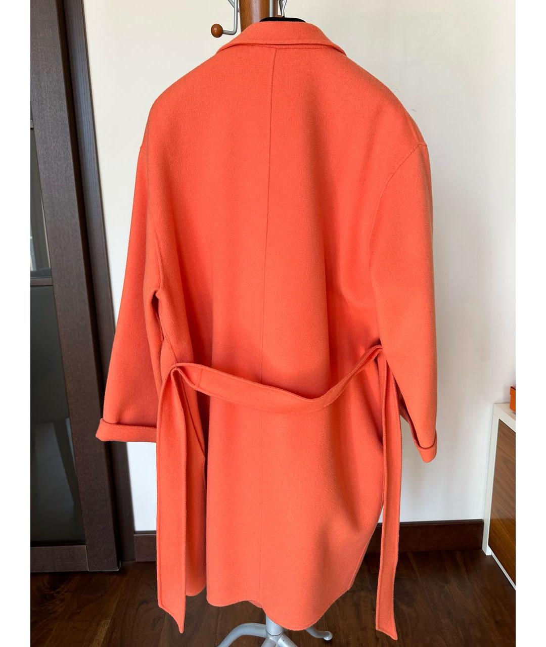 MAX MARA STUDIO Оранжевое шерстяное пальто, фото 2