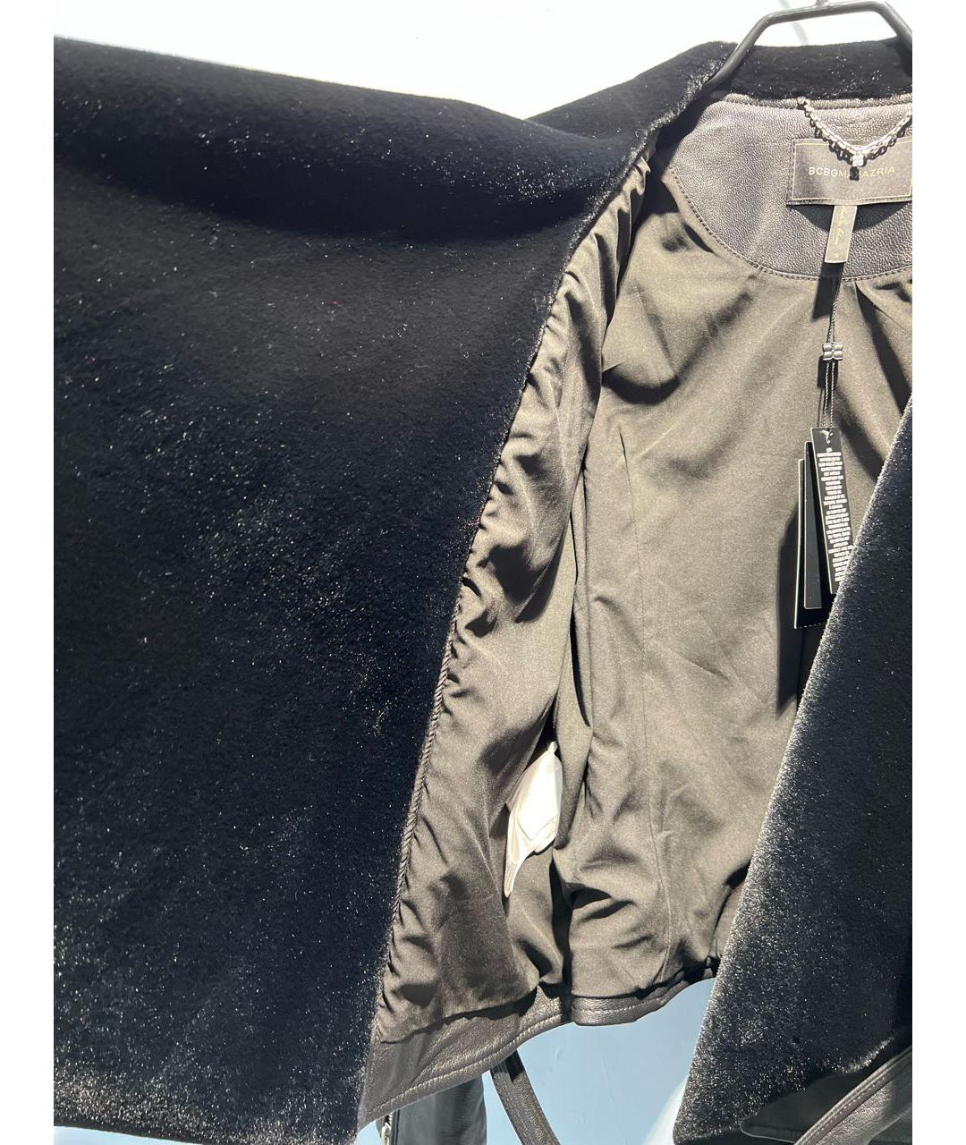 BCBG MAXAZRIA Черная кожаная куртка, фото 4
